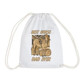 Best Horse Dad Ever Pferd Reiten Reiter Geschenk - Turnbeutel - Weiß - Vorne