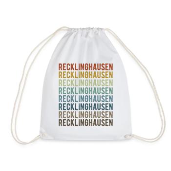 Recklinghausen City Retro Vintage - Drawstring Bag - white - Front
