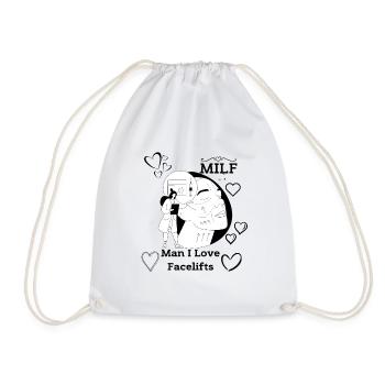 Puppet lines Mommy face lift - Drawstring Bag - white - Front
