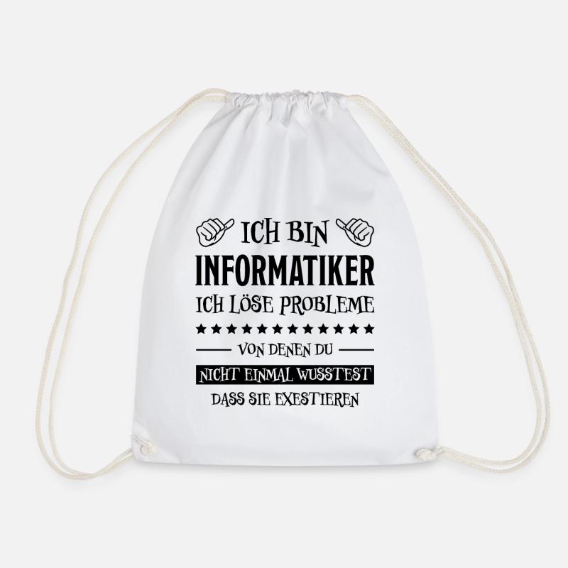 Informatiker Lustig Spruch Programmierer Geschenk - Turnbeutel - Weiß