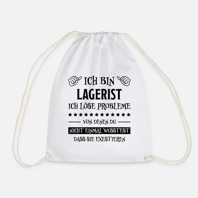 Lagerist Spruch Stablerfahrer Logistiker Geschenk - Turnbeutel - Weiß