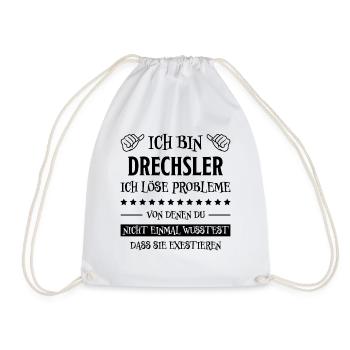 Drechsler Lustiger Spruch Job Drechsler Geschenk - Turnbeutel - Weiß - Vorne