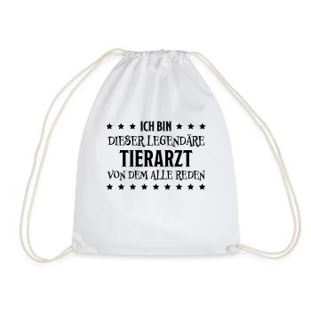 Tierarzt Lustige Spruch Beruf Tierarzt Geschenk - Turnbeutel - Weiß - Vorne
