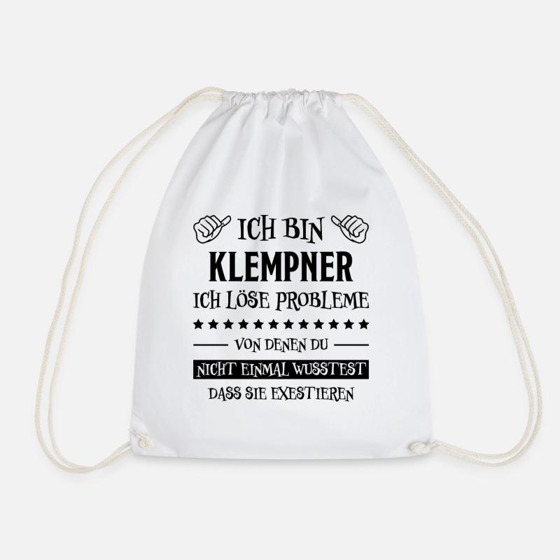 Klempner Beruf Lustiger Spruch Klempner Geschenk - Turnbeutel - Weiß