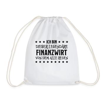 Finanzwirt Lustiger Spruch Job Finanzwirt Geschenk - Turnbeutel - Weiß - Vorne