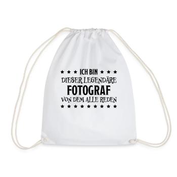 Fotograf Lustiger Spruch Beruf Fotografen Geschenk - Turnbeutel - Weiß - Vorne