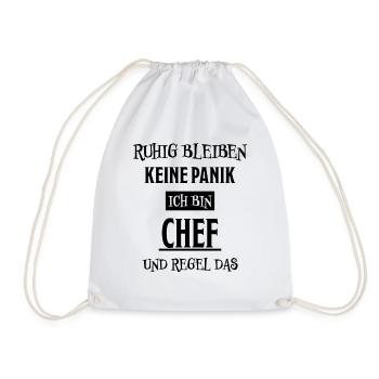 Chef Lustiger Spruch Arbeit Beruf Chef Geschenk - Turnbeutel - Weiß - Vorne
