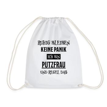 Putzfrau Haushalt Spruch Reinigungskraft Geschenk - Turnbeutel - Weiß - Vorne