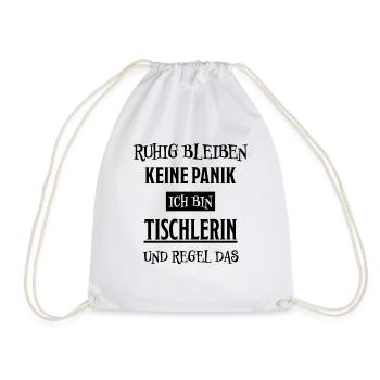 Tischlerin Spruch Schreinerin Tischlerin Geschenk - Turnbeutel - Weiß - Vorne