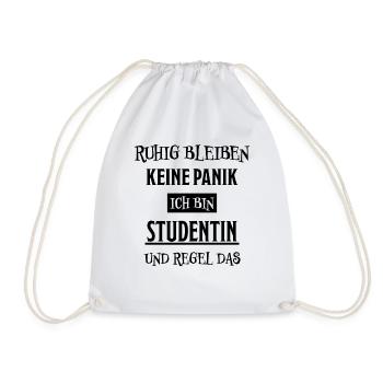 Studentin Spruch Universität Studentin Geschenk - Turnbeutel - Weiß - Vorne