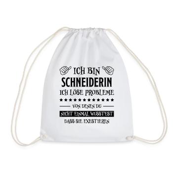 Schneiderin Nähen Witz Spruch Schneiderin Geschenk - Turnbeutel - Weiß - Vorne