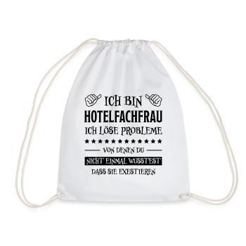 Hotelfachfrau Lustig Spruch Hotelfachfrau Geschenk - Turnbeutel - Weiß - Vorne