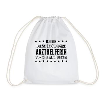 Arzthelferin Lustiger Spruch Arzthelferin Geschenk - Turnbeutel - Weiß - Vorne