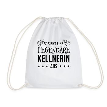 Kellnerin Lustig Spruch Serviererin Beruf Geschenk - Turnbeutel - Weiß - Vorne