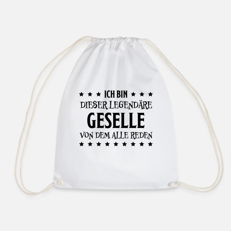 Geselle Lustiger Spruch Gesellenprüfung Geschenk - Turnbeutel - Weiß