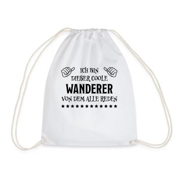 Wanderer Outdoor Lustiger Spruch Wandern Geschenk - Turnbeutel - Weiß - Vorne