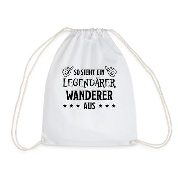 Wanderer Outdoor Lustiger Spruch Wandern Geschenk - Turnbeutel - Weiß - Vorne