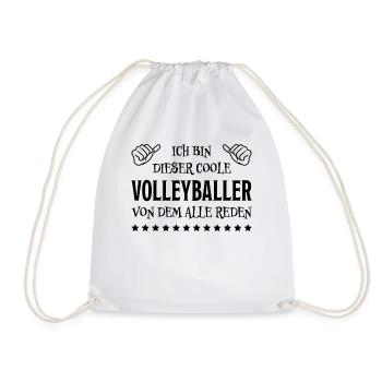 Volleyball Lustige Spruch Beachvolleyball Geschenk - Turnbeutel - Weiß - Vorne