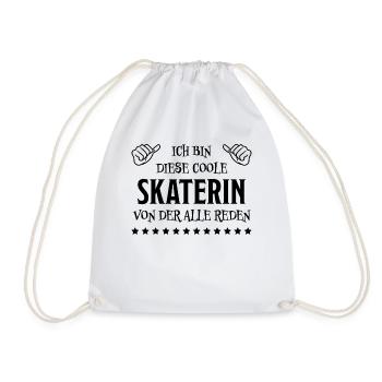 Skaterin Lustiger Spruch Skating Sprüche Geschenk - Turnbeutel - Weiß - Vorne