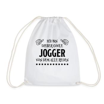 Jogger Laufen Lustiger Spruch Joggen Geschenk - Turnbeutel - Weiß - Vorne