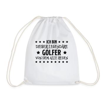 Golfer Hobby Golf Lustiger Spruch Golfer Geschenk - Turnbeutel - Weiß - Vorne