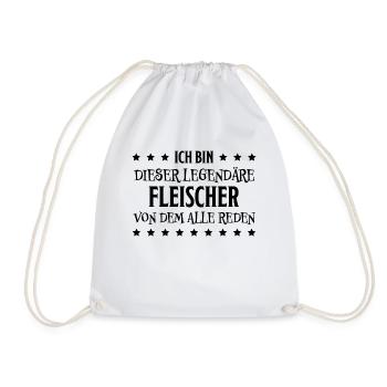 Fleischer Metzger Lustig Spruch Fleischer Geschenk - Turnbeutel - Weiß - Vorne