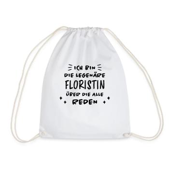 Floristin Witz Spruch Floristik Floristin Geschenk - Turnbeutel - Weiß - Vorne