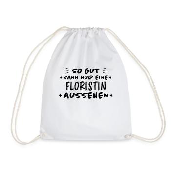Floristin Witz Spruch Floristik Floristin Geschenk - Turnbeutel - Weiß - Vorne