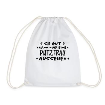Putzfrau Haushalt Spruch Reinigungskraft Geschenk - Turnbeutel - Weiß - Vorne