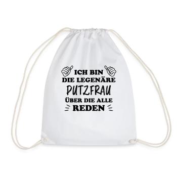 Putzfrau Haushalt Spruch Reinigungskraft Geschenk - Turnbeutel - Weiß - Vorne