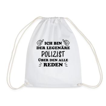 Polizist Lustiger Spruch Polizei Polizist Geschenk - Turnbeutel - Weiß - Vorne