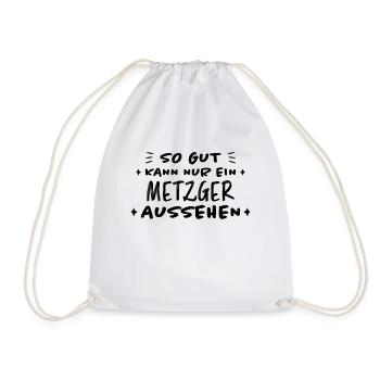 Metzger Beruf Lustiger Spruch Fleischer Geschenk - Turnbeutel - Weiß - Vorne
