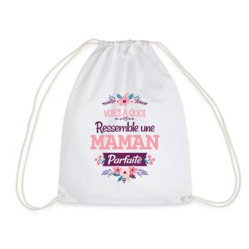 Maman Parfaite Cadeau Rigolo Femme Humour Mère - Sac de sport léger - blanc - Devant