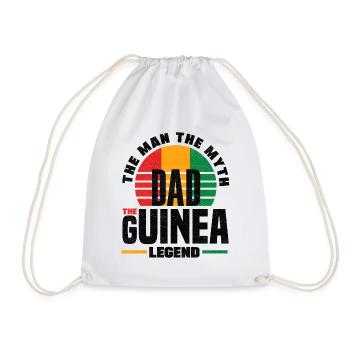 Guinea Guinean Guinea Flag Fathers Day - Drawstring Bag - white - Front