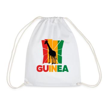 Guinea Guinea Flagge Giraffe Camelopard - Turnbeutel - Weiß - Vorne