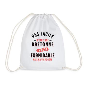 Bretagne cadeau pour breton Rigolo Citation Région - Sac de sport léger - blanc - Devant