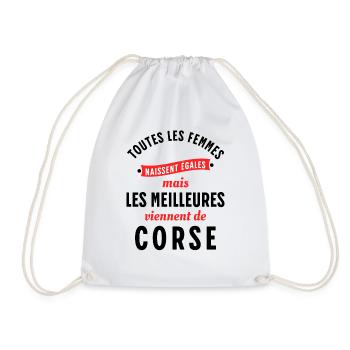 Corse Cadeau Région Rigolo île de Beauté Humour - Sac de sport léger - blanc - Devant