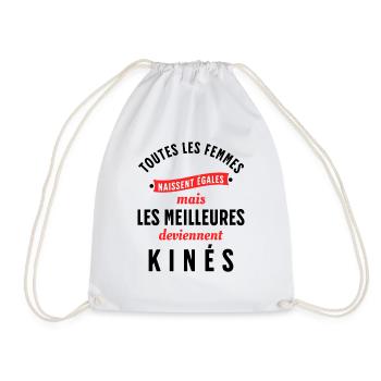Kiné Cadeau pour Kinésithérapeute Rigolo Humour - Sac de sport léger - blanc - Devant