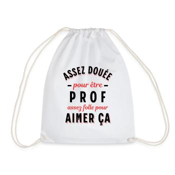 Enseignante Cadeau Professeure Citation Rigolo - Sac de sport léger - blanc - Devant