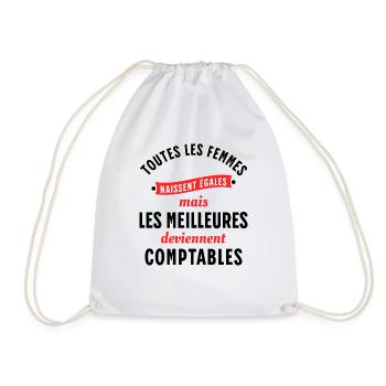 Comptable Cadeau Rigolo Secrétaire Humour Femme - Sac de sport léger - blanc - Devant