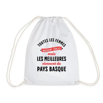 Pays Basque Cadeau Région Rigolo Humour Femme - Sac de sport léger - blanc - Devant