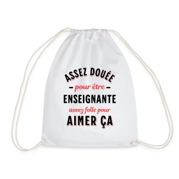 Enseignante Cadeau Professeure Citation Rigolo - Sac de sport léger - blanc - Devant