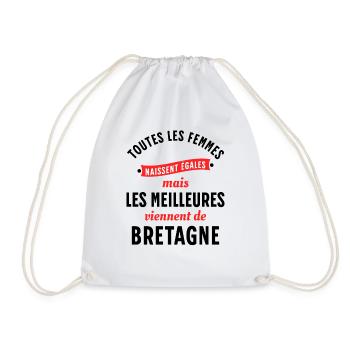 Bretagne cadeau pour bretonne Citation Région - Sac de sport léger - blanc - Devant