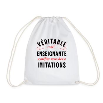 Enseignante Cadeau Professeure Citation Rigolo - Sac de sport léger - blanc - Devant
