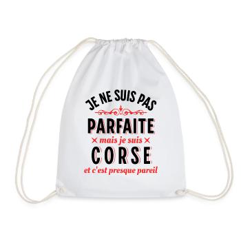 Corse Cadeau Région Rigolo île de Beauté Humour - Sac de sport léger - blanc - Devant