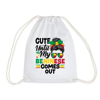 Béninois Bénin Drapeau Béninois Citation - Sac de sport léger - blanc - Devant
