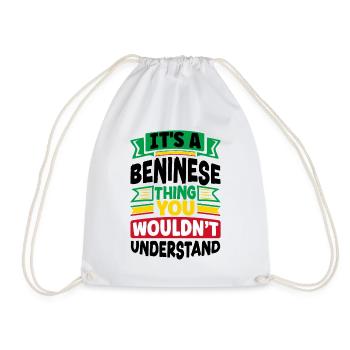 Béninois Bénin Drapeau Béninois Citation - Sac de sport léger - blanc - Devant