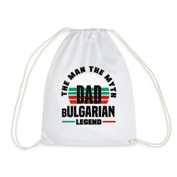 Bulgarian Bulgaria Bulgarian Flag Fathers Day - Drawstring Bag - white - Front