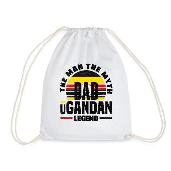 Ugandan Uganda Ugandan Flag Quote - Drawstring Bag - white - Front