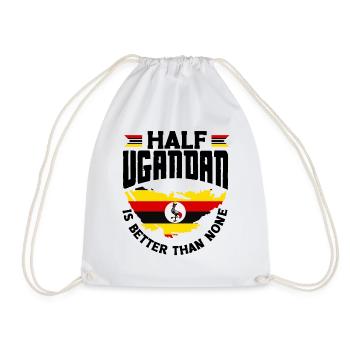 Ugandan Uganda Ugandan Flag Quote - Drawstring Bag - white - Front